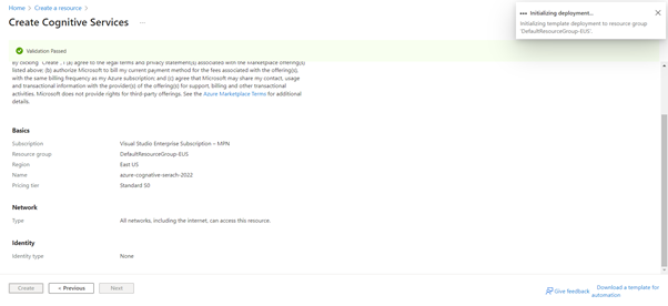 Working with Azure Cognitive Search Service Using Azure Cloud Portal